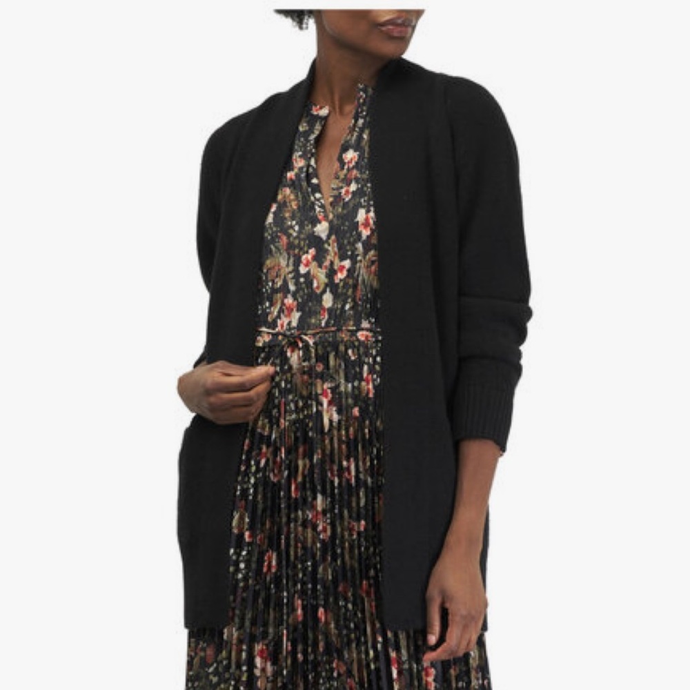 Vince Black Wool Cashmere Cardigan Sweater Women’s Size S Button Front Pockets